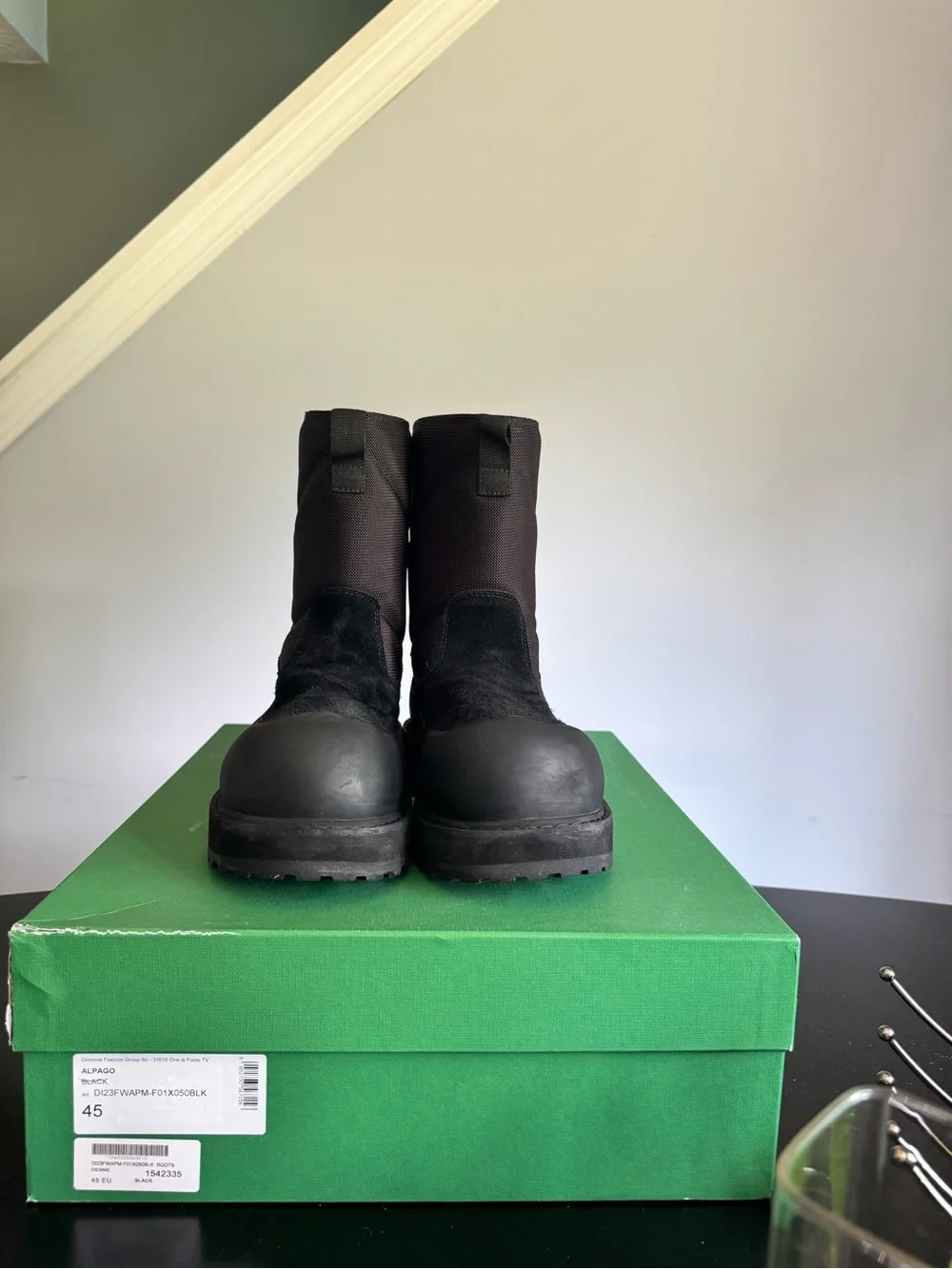 Diemme Alpago Boots Black EU 45 US 12 Made in Italy Original Box